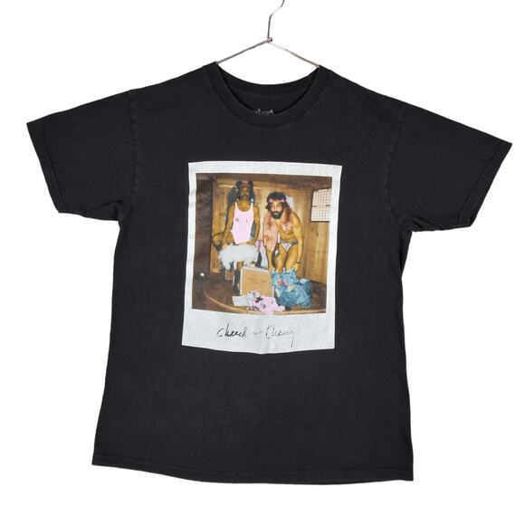 Cheech & Chong Graphic Tee Size Medium Black Polaroid Pic - Picture 2 of 7